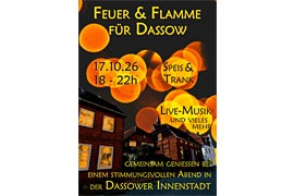 Plakat „Feuer und Flamme“ – Dassow 2026
